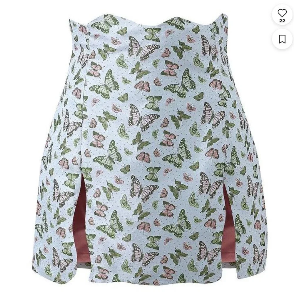 Fashion Brand Company - Butterfly Ink Stain mini Skirt - Size XL - Picture 2 of 6